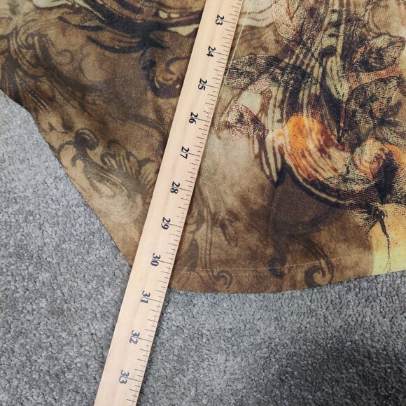 Dressbarn Women's Blouse Size 2X Beige Flowered Jeweled Cord Embroidery Y2K Chic - Picture 11 of 11